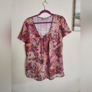 Kim Rogers paisley print top
